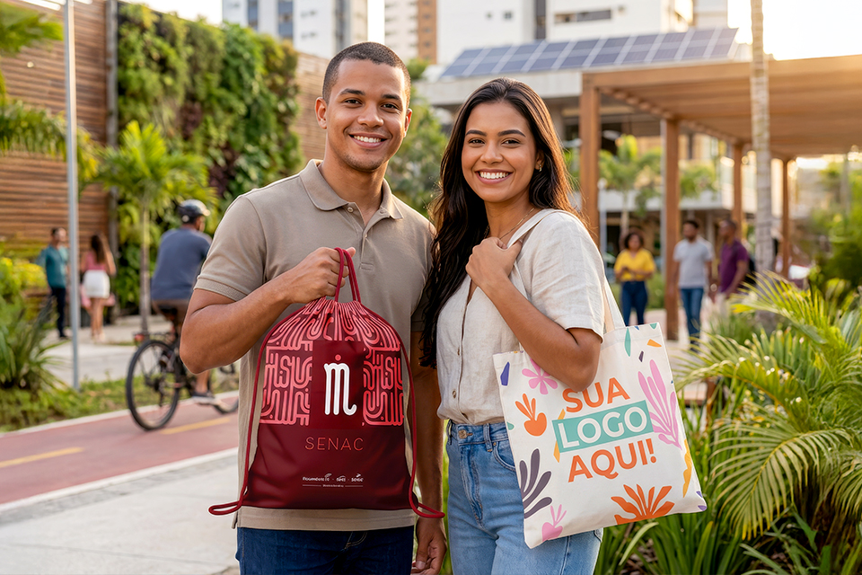 Ecobags e sacochilas personalizadas para eventos e promoções